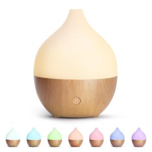 SALKING Essential Oil Diffuser, 100ml Small Aromatherapy Diffuser with Auto Shut-Off Function, Ultrasonic Diffusers for Essential Oils, Cool Mist Humidifier with Warm White...