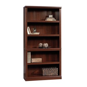 Sauder Miscellaneous Storage 5 Bookcase/Book Shelf, L: 35.28" x W: 13.23" x H: 69.76", Select Cherry finish