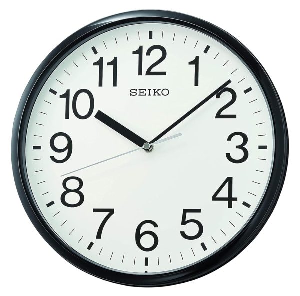 Seiko 12 Inch Business Wall Clock, Black