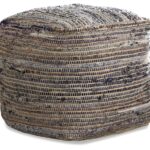 Signature Design by Ashley Absalom Hemp Pouf, 16 x 16 Inches, Multicolored