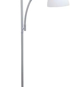 Simple Designs LF2000-SLV Mother-Daughter Floor Lamp with Reading Light, Silver