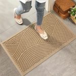 Sturdy Front Door Mat, Absorbent Muddy Dirt Resist Welcome Door Mats Outdoor Indoor, Stain and Fade Resistant, Non-Slip Backing Entry Mat Low Profile Doormat for Entryway,...