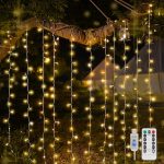 suddus Curtain Lights for Bedroom, 200 Led Hanging String Lights Outdoor, Fairy Curtain Lights Indoor for Christmas, Dorm, Wall, Backdrop, Window, Wedding, Party, Brithday...