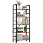 Sweetcrispy Book Shelf, 5 Tier Bookcase, Tall Bookshelf Modern Book Case for Books, Garage Kit, CDs, Movies, Industrial Corner Storage Organizer for Bedroom Home Office Kitchen...