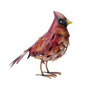 TERESA'S COLLECTIONS Cardinal Garden Decor Red Bird for Outside,8Inch Metal Garden Sculptures & Statues for Outdoor Decor,Gifts for Dad/Mom/Grandma/Wife/Daughter/Aunt,Birthday...