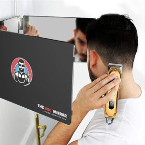 The 360 Mirror - 3 Way Mirror for Self Hair Cutting - Adjustable Trifold Barber Mirror to Cut Your Own Hair - Tri Fold Self Haircut System for Men and Women Braiding - Three...