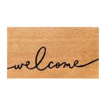 THEODORE MAGNUS Natural Coir Doormat with Non-Slip Backing - 17 x 30 - Outdoor/Indoor - Welcome Mats - Natural - Warm Greeting - COIR-1730-15-219