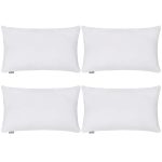 Thmyo 4-Pack 100% Cotton Lumbar Comfortable Solid Decorative Throw Pillow Case,Rectangle Cushion Cover Pillowcase,DIY Throw Pillowcase for Sofa Bed(Only Covers,Not...