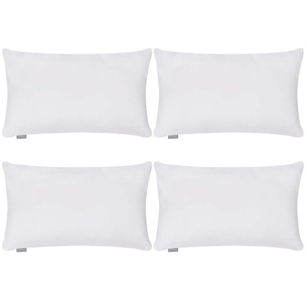 Thmyo 4-Pack 100% Cotton Lumbar Comfortable Solid Decorative Throw Pillow Case,Rectangle Cushion Cover Pillowcase,DIY Throw Pillowcase for Sofa Bed(Only Covers,Not...