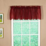 Today's Curtain Emelia Original Voile Valance 14", Burgundy, 60" W x 14" L