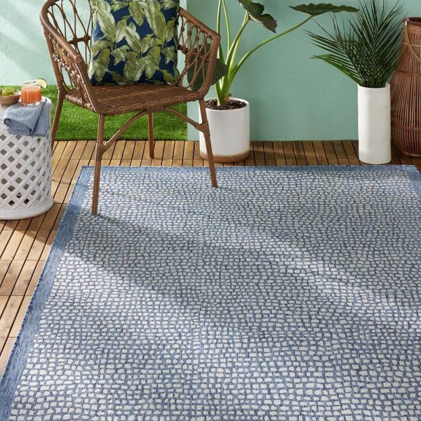 Tommy Bahama Marlin Transitional Indoor/Outdoor Area Rug, Blue, 5'3"x7'3"