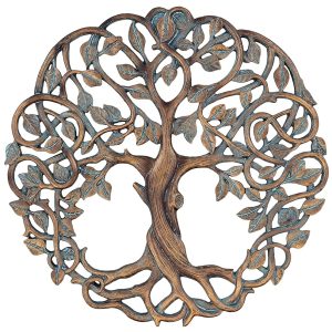 Tree of Life Wall Plaque 11 5/8 Inches Decorative Celtic Garden Art Sculpture for Living Room