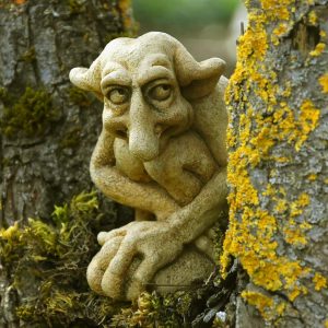 Troll Statues Home Decor, Gargoyle Statues, Cast Stone Trolls, Gothic Sculpture Home Garden Art Decorations, Exquisite Stone Statues for Indoor Outdoor