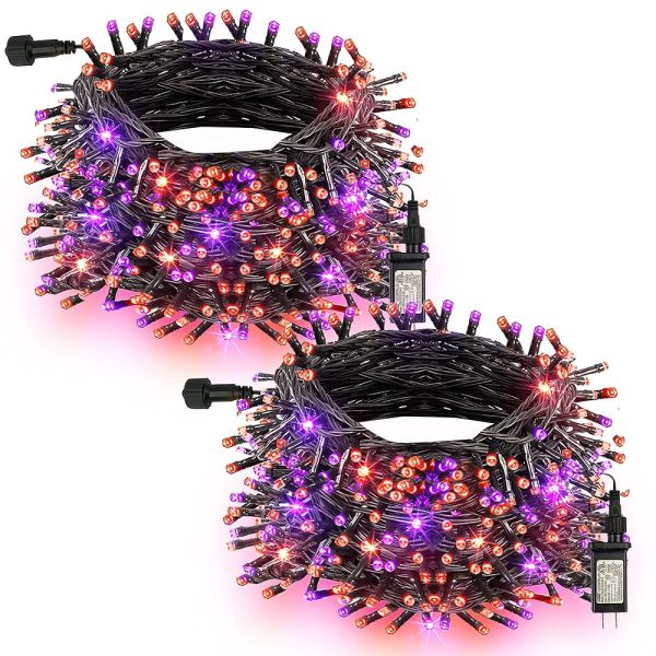 TW SHINE Halloween Lights, 400 LED 132FT Outdoor Halloween Lights Plug in with 8 Modes, Waterproof Halloween Lights Outdoor, Indoor Decorations for Party Yard Haunted House...