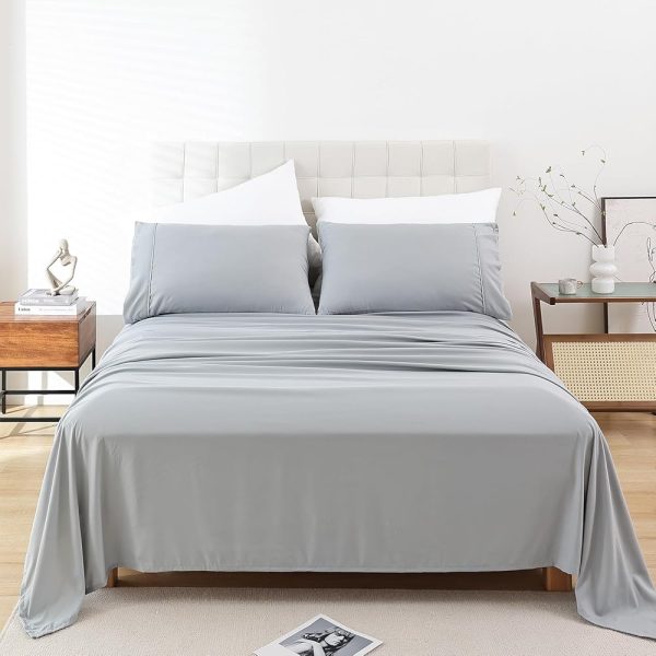 Twin Sheet Set - 3 Piece Soft Breathable Bed Sheets for Twin Size Bed, Extra Deep Pocket Lxuury Brushed Sheets, Cooling Hotel Bedding Sheets and Pillowcases, Wrinkle Free...