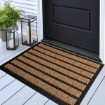 ubdyo Extra Durable Door Mat - Dirt Trapping Outdoor Welcome Mats - Non-Slip Outdoor Door Mats - Low Profile Front Door Mat - Indoor (30" x 17", Bright Brown)