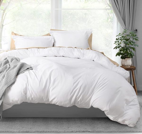 Utopia Bedding Duvet Cover King Size - 1 Duvet Cover with 2 Pillow Shams - 3 Pieces Bedding Duvet Cover with Zipper Closure - Soft Brushed Microfiber, 104 X 90 Inches (King, White)