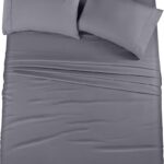 Utopia Bedding Queen Bed Sheets Set - 4 Piece Bedding - Brushed Microfiber - Shrinkage and Fade Resistant - Easy Care (Queen, Grey)