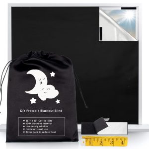 VANTEN 2024 Upgraded Blackout Curtains, 157" x 59" Blackout Shades, 100% Blackout Window Cover with Strong Hook and Loop Tapes, Temporary Blackout Blinds for Baby Nursery,...