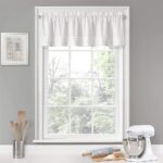 Vue Kingsbury Short Valance Small Window Curtains Bathroom, Living Room and Kitchens, 52" x 14", White