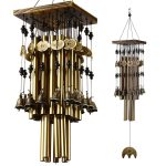 Wind Chimes for Outside, 30"Memorial Wind Chimes with 24 Copper Tubes and 16 Copper Bell for Garden,Patio,Window Wind Chime Hanging Decoration,Bronze Memorial Sympathy Wind...