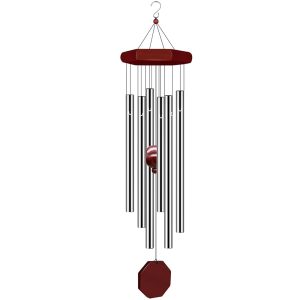 Wind Chimes for Outside, Wind Chimes Outdoor Deep Tone with 6 Metal Tubes and Hook, Memorial Wind Chimes Home Outdoor Decor for Garden, Patio, Yard