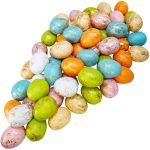 Winlyn 60 Pcs 6 Colors Foam Easter Eggs Pastel Easter Eggs Decorations Gold Leaf Easter Eggs Small Decorative Gold Speckled Eggs for Easter Basket Fillers Table Setting Spring...