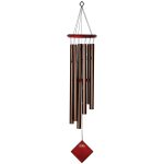 Woodstock Wind Chimes of Pluto Wind Chimes for Outside, 37" Bronze Medium Tone Wind Chime Décor for Outdoor Garden, Patio, Porch, Encore Collection