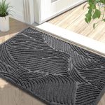 Yimobra Front Door Mat Outdoor Entrance, Ultra Water Absorbent, Heavy Duty Patio Guard Welcome Matt, Non-Slip Rubber Backing, Easy Clean Shoe Scraper, Indoor, Entryway, 29.5x17...