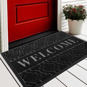 Yimobra Welcome Door Mat, Heavy Duty Sturdy Front Door Mat for Home Entrance, Garage and Garden Outside Entryway Floor Mat, Non Slip, Fade Resistant, Easy Clean, 29.5 x 17 Inch,...